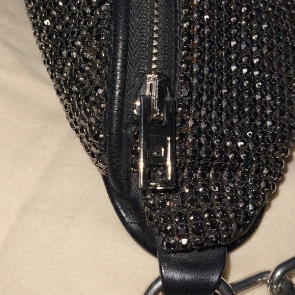 Preloved Alexander Wang bum bag with rhinestones excellent condition silver HW. - Picture 7 of 12